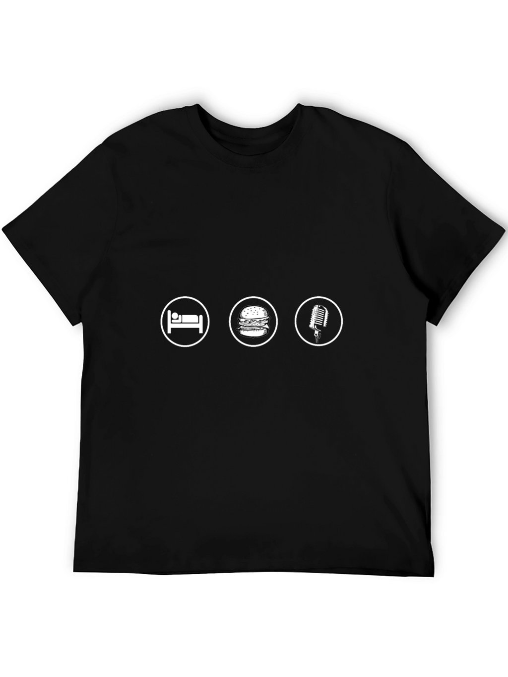 Sleep Eat Podcast Black Graphic Tee