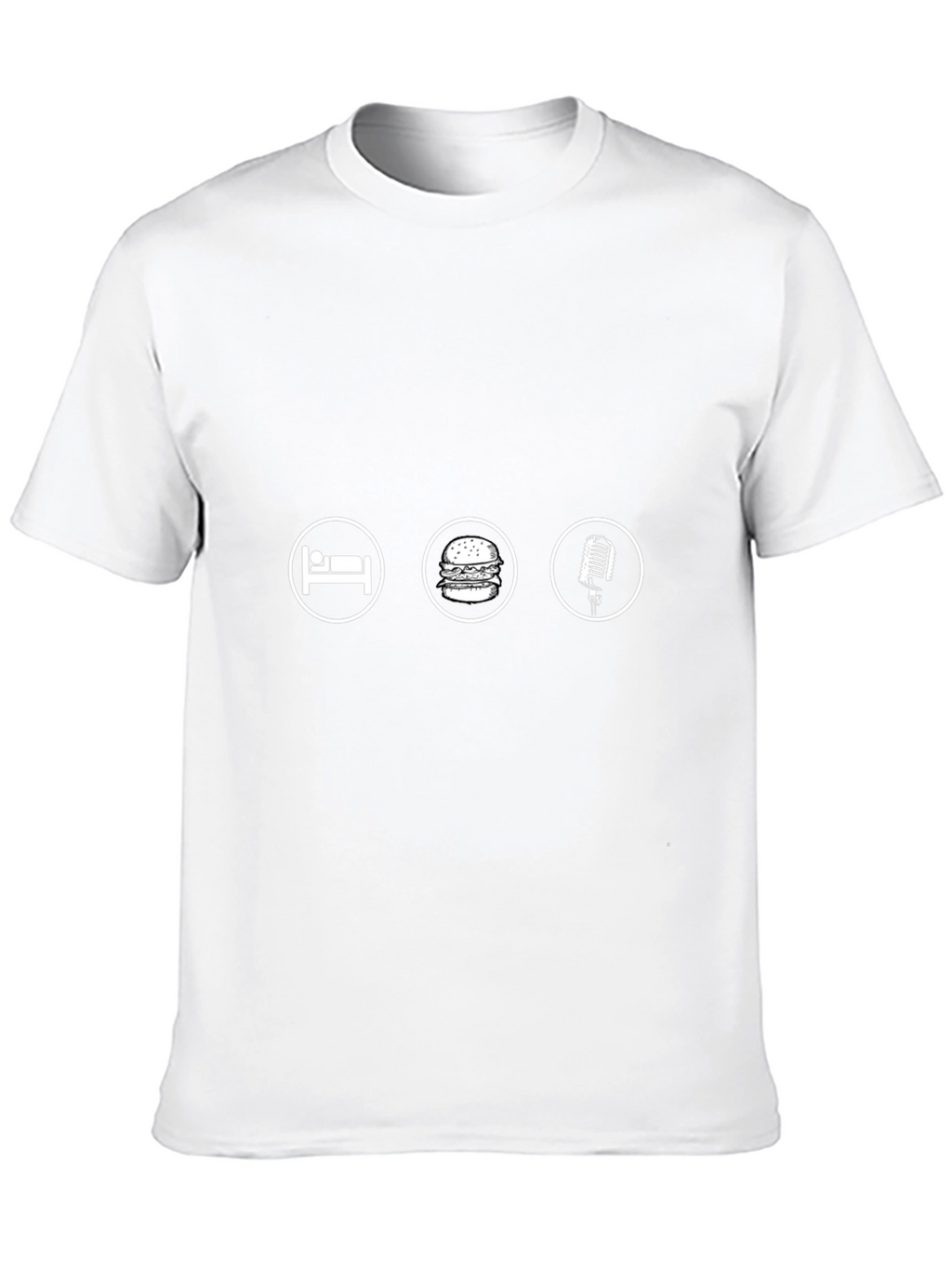 Sleep Eat Podcast Black Graphic Tee