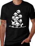 Panda Pile Black T-Shirt