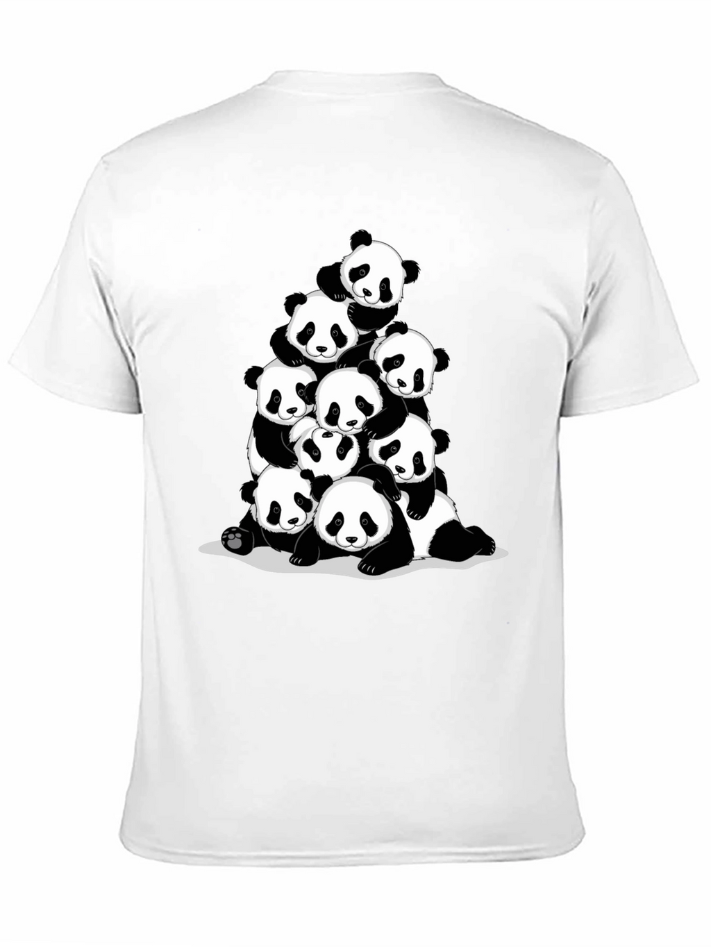 Panda Pile Black T-Shirt