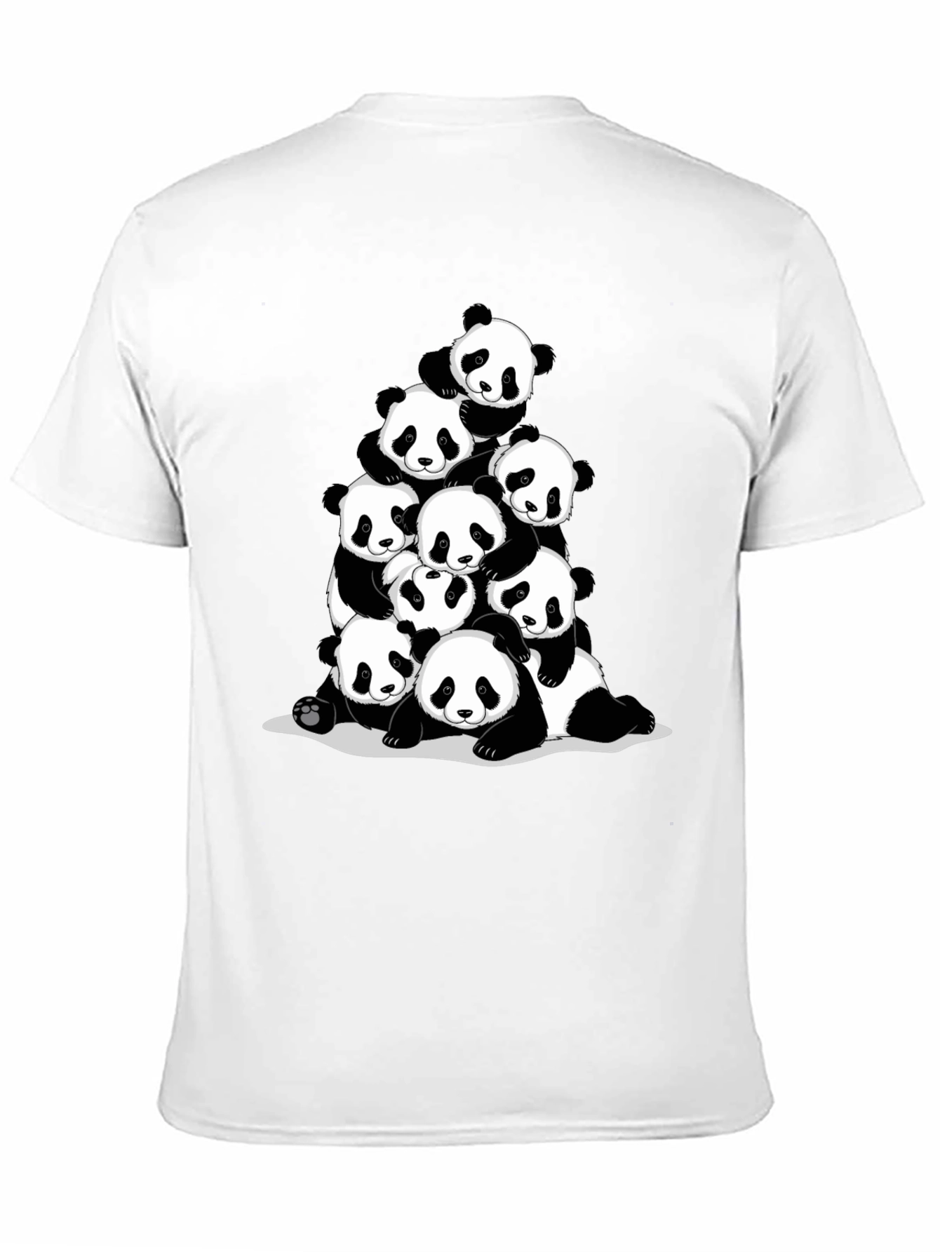 Panda Pile Black T-Shirt