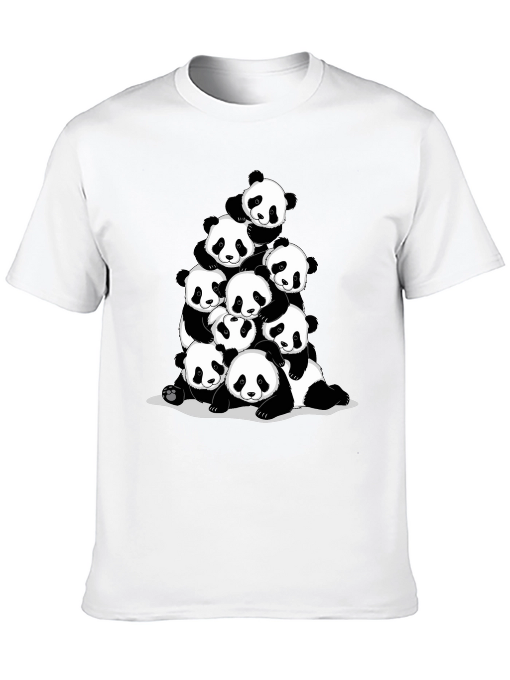 Panda Pile Black T-Shirt