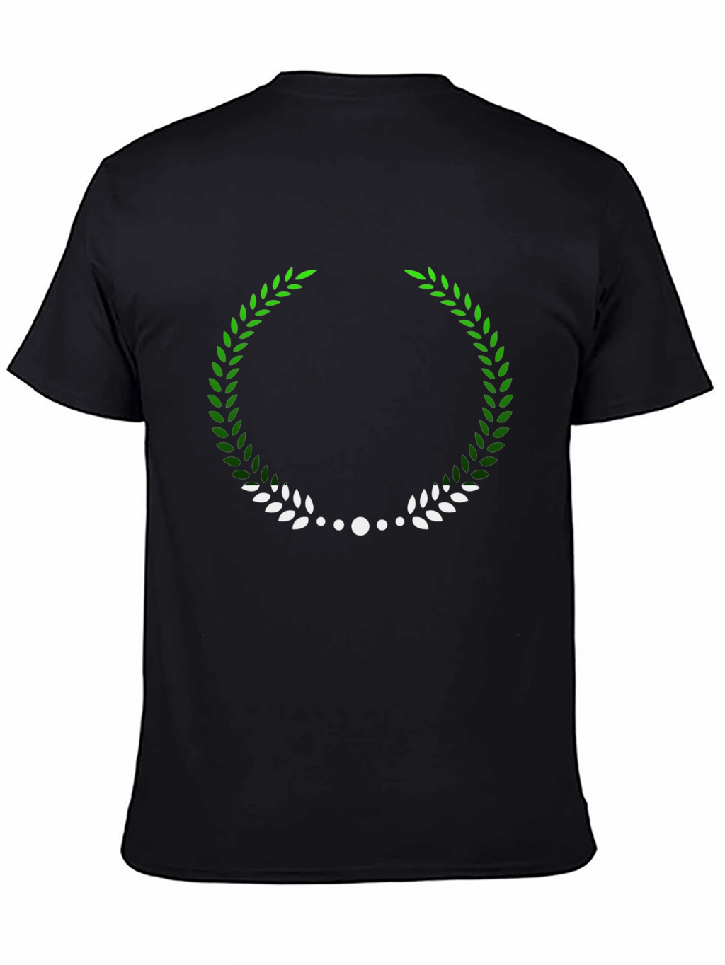 Green & White Laurel Wreath Graphic Tee