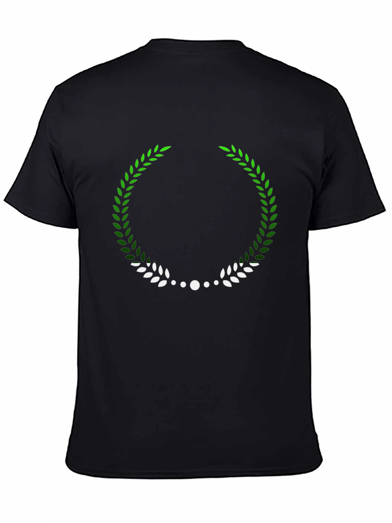 Green & White Laurel Wreath Graphic Tee