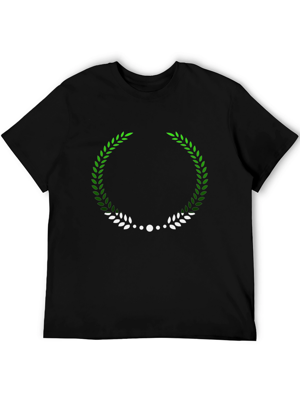 Green & White Laurel Wreath Graphic Tee