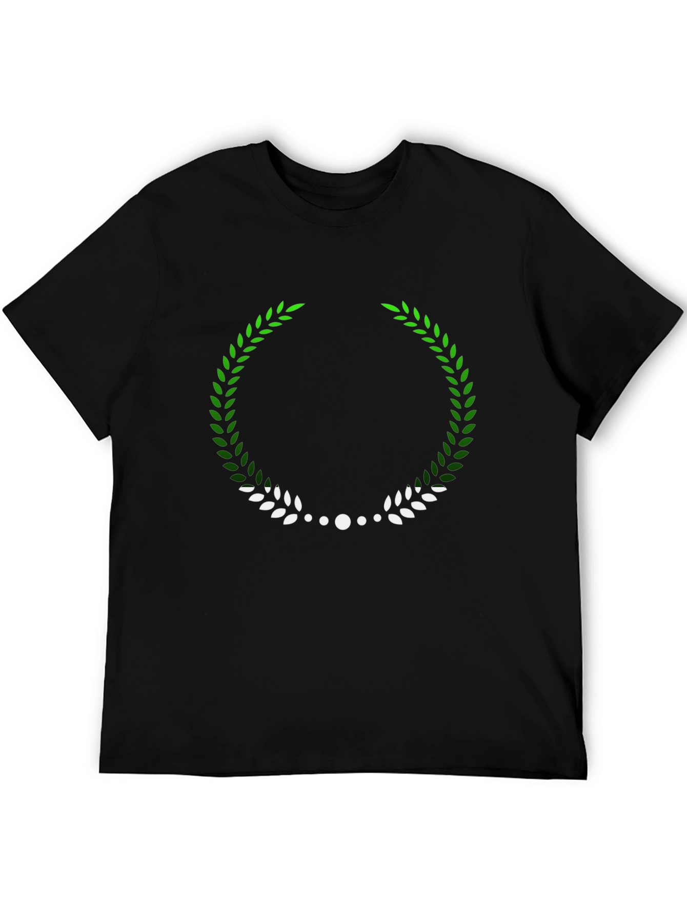 Green & White Laurel Wreath Graphic Tee