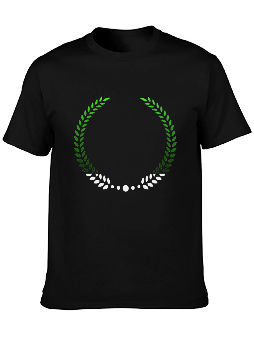 Green & White Laurel Wreath Graphic Tee