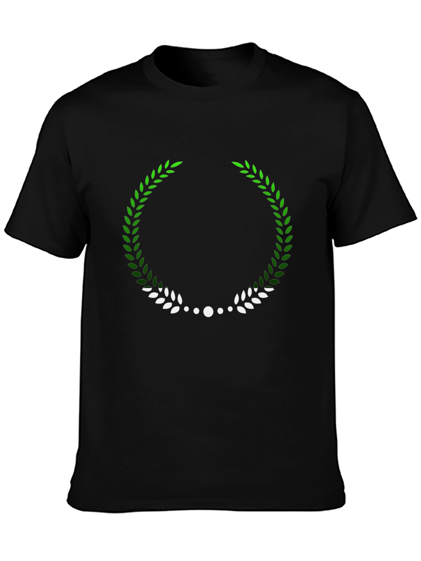 Green & White Laurel Wreath Graphic Tee