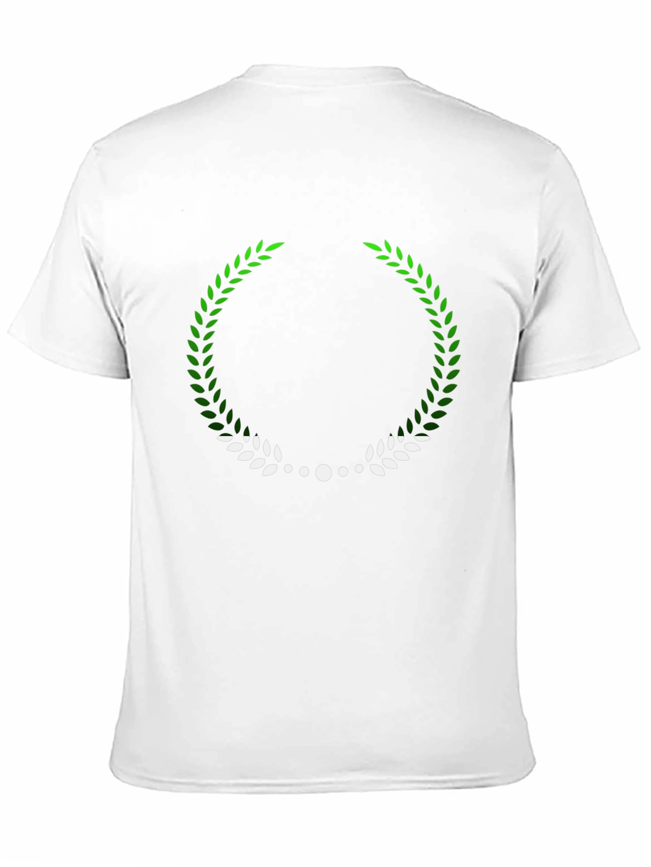 Green & White Laurel Wreath Graphic Tee
