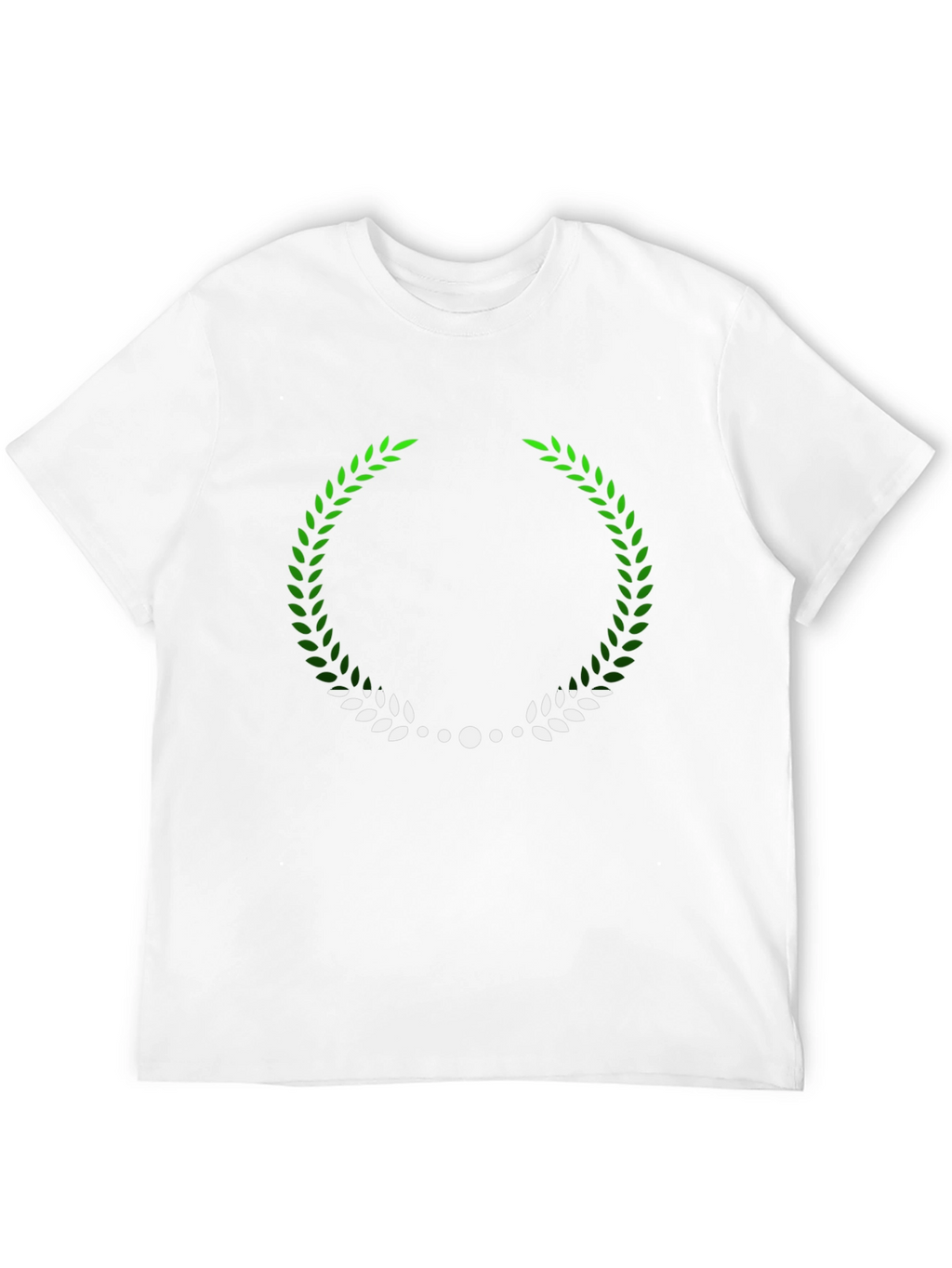 Green & White Laurel Wreath Graphic Tee