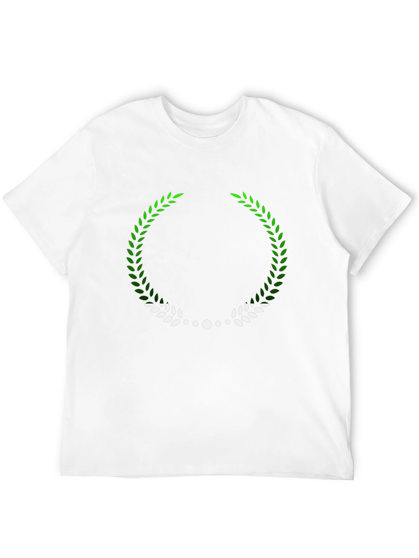 Green & White Laurel Wreath Graphic Tee