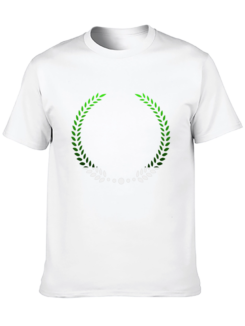 Green & White Laurel Wreath Graphic Tee
