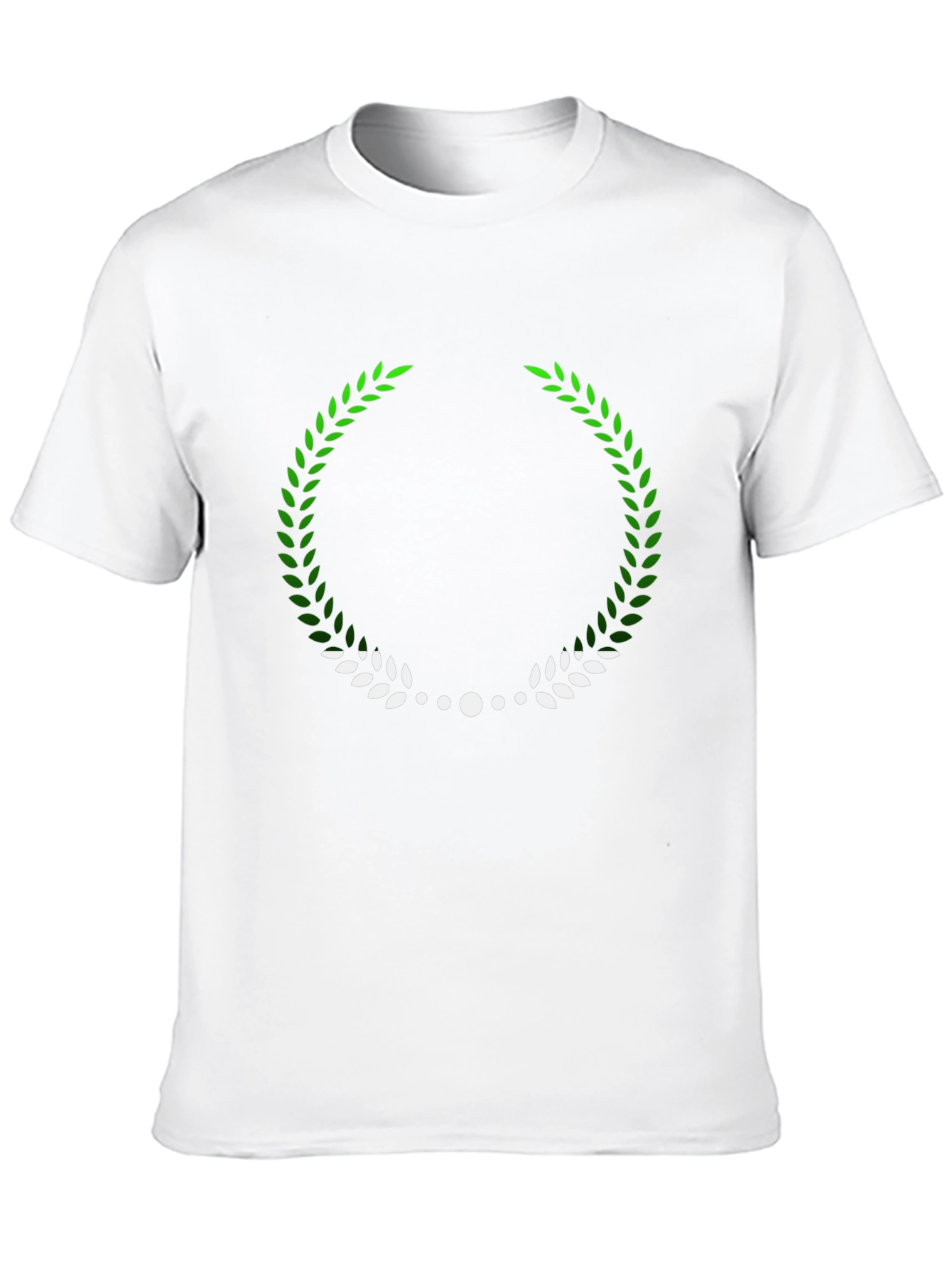 Green & White Laurel Wreath Graphic Tee
