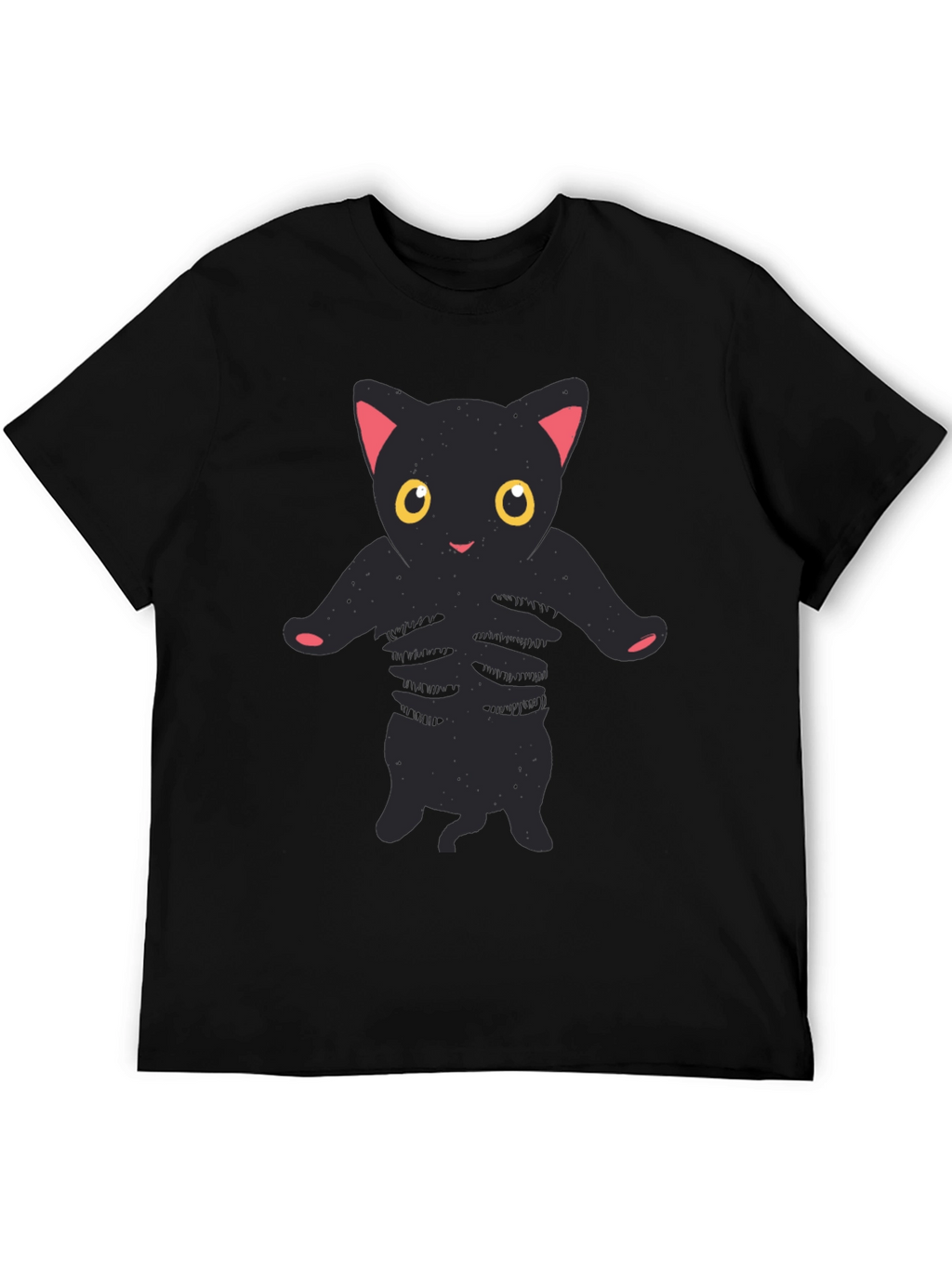 Black Cat Skeleton Graphic Tee - Halloween T-Shirt