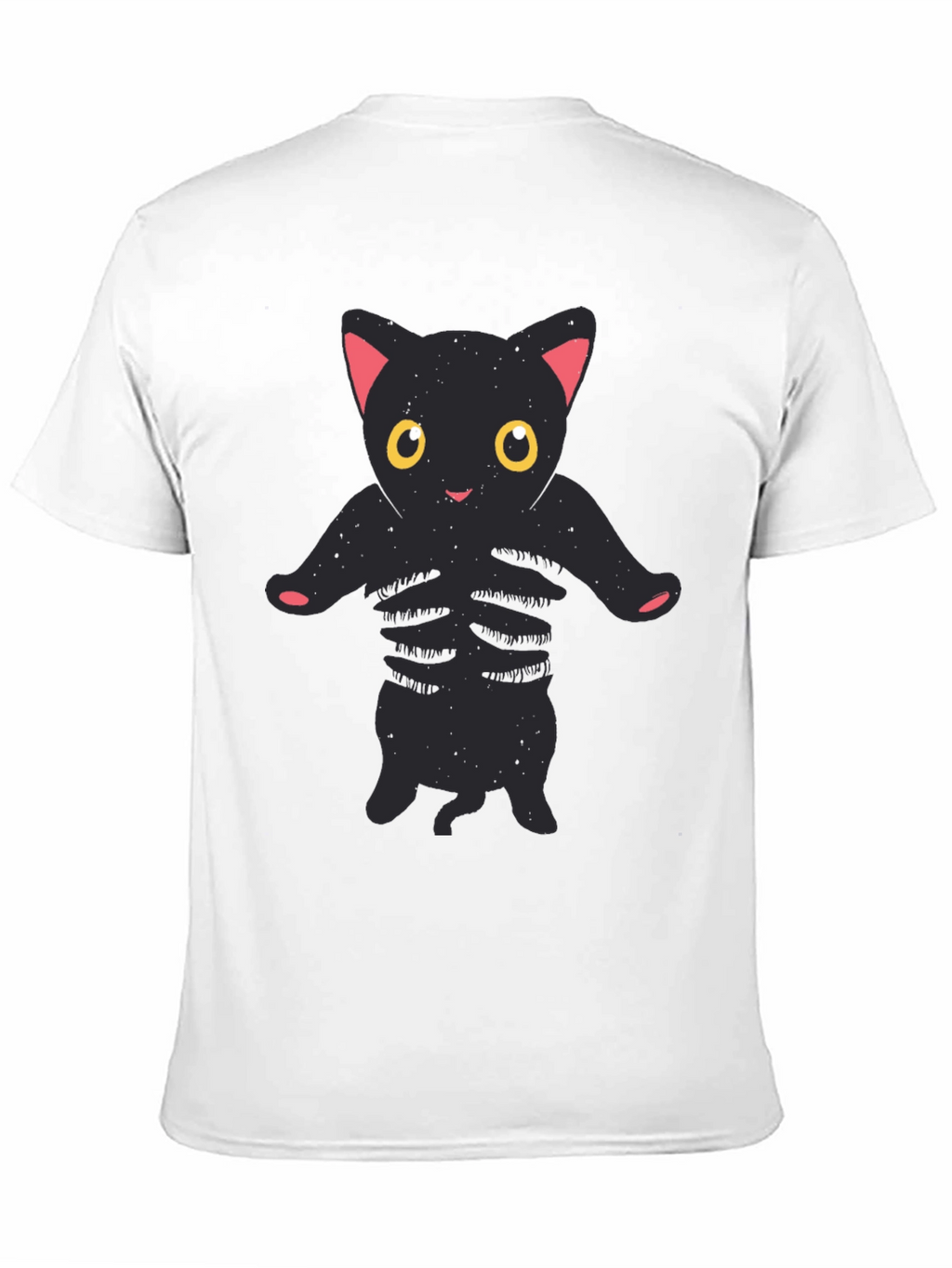 Black Cat Skeleton Graphic Tee - Halloween T-Shirt