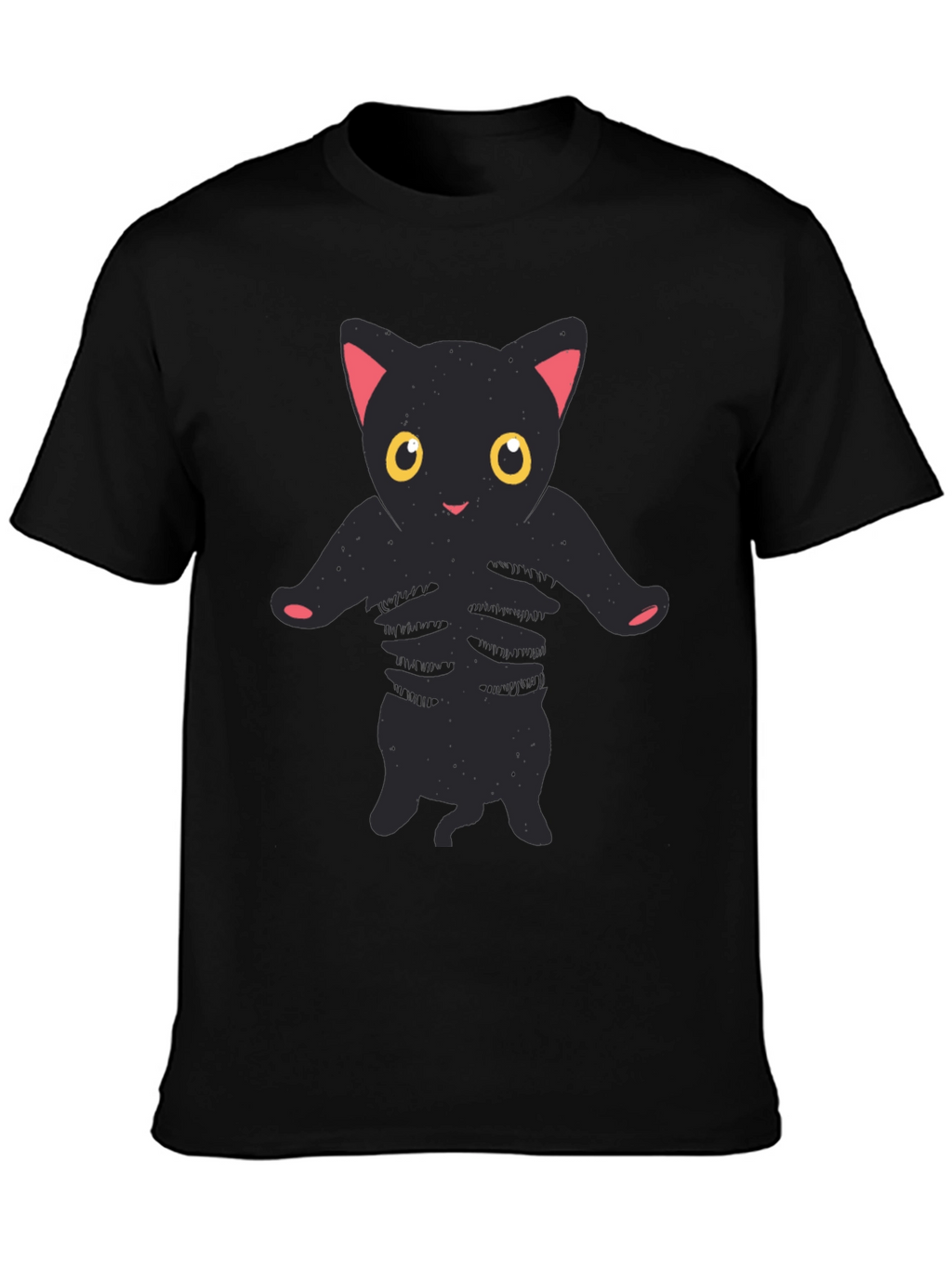Black Cat Skeleton Graphic Tee - Halloween T-Shirt
