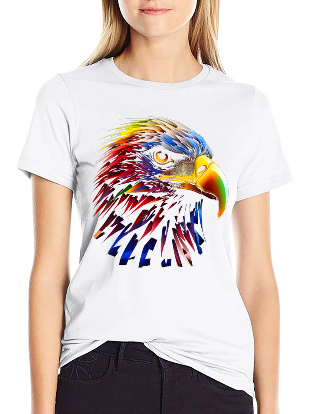 Vibrant Eagle Graphic T-Shirt - Bold Artistic Design