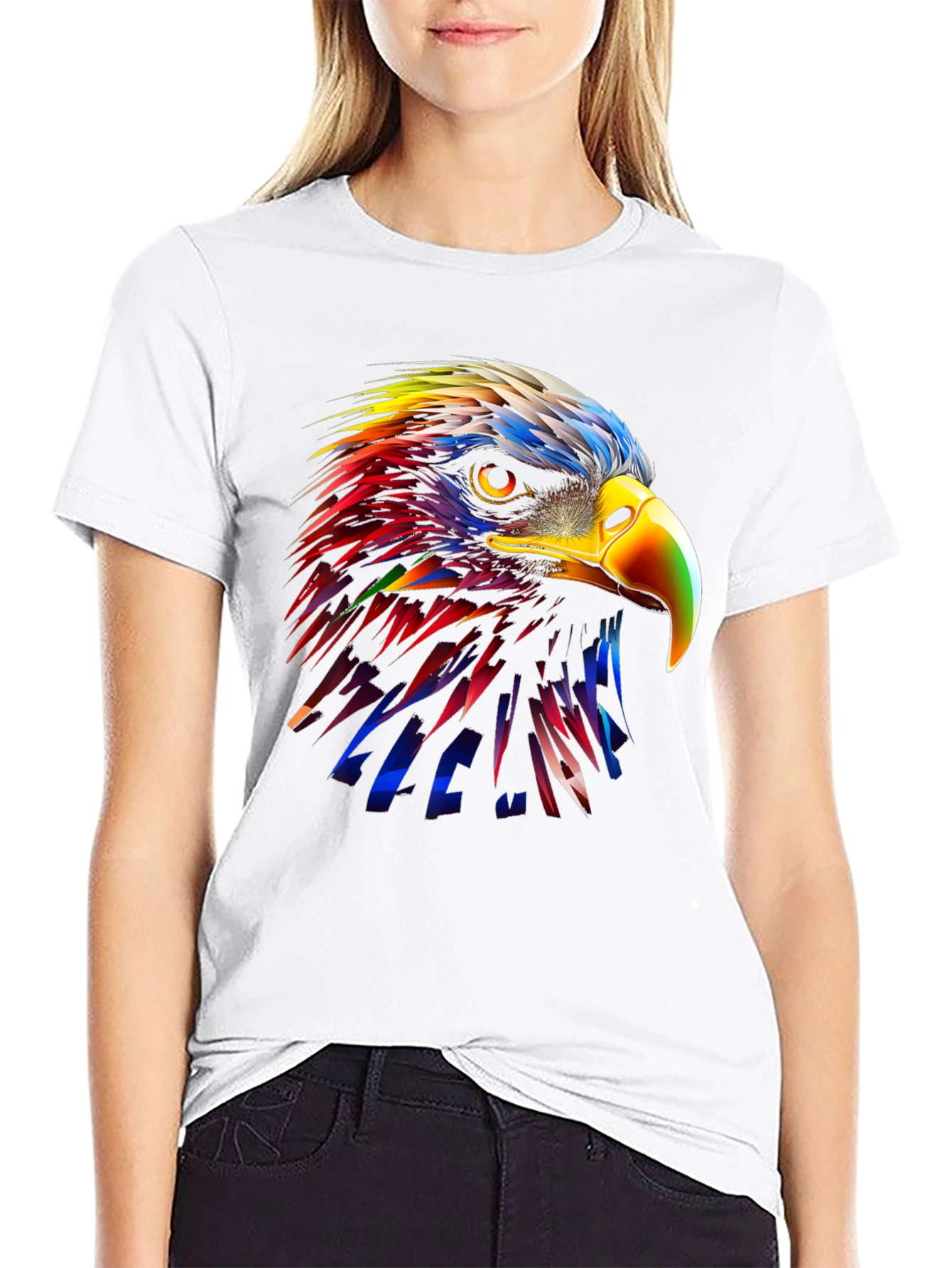 Vibrant Eagle Graphic T-Shirt - Bold Artistic Design