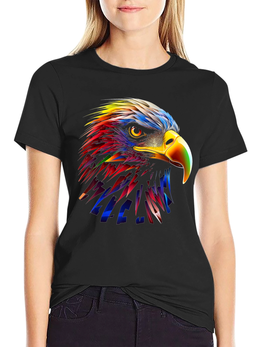 Vibrant Eagle Graphic T-Shirt - Bold Artistic Design