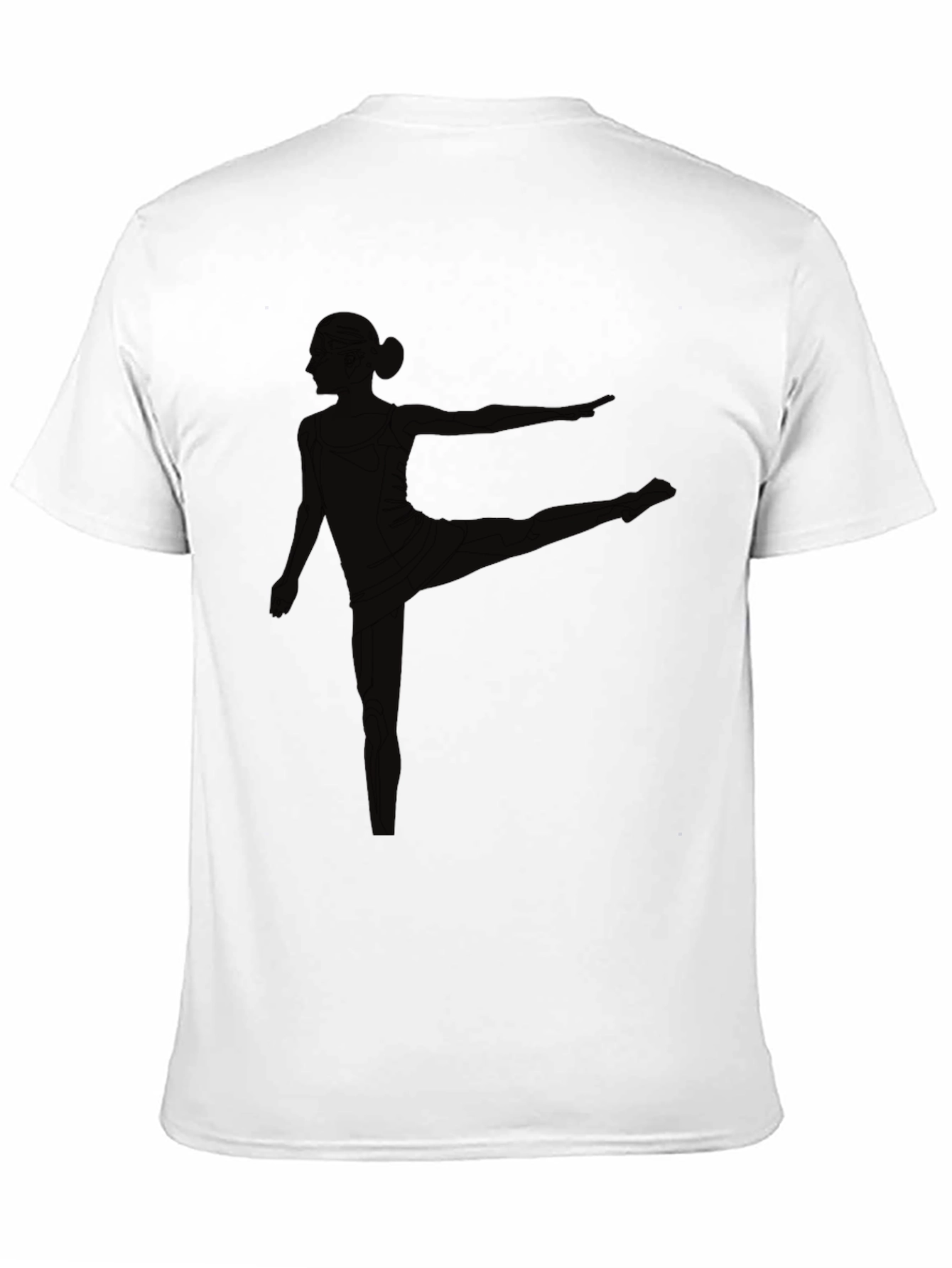 Black T-Shirt with Yoga Pose Graphic