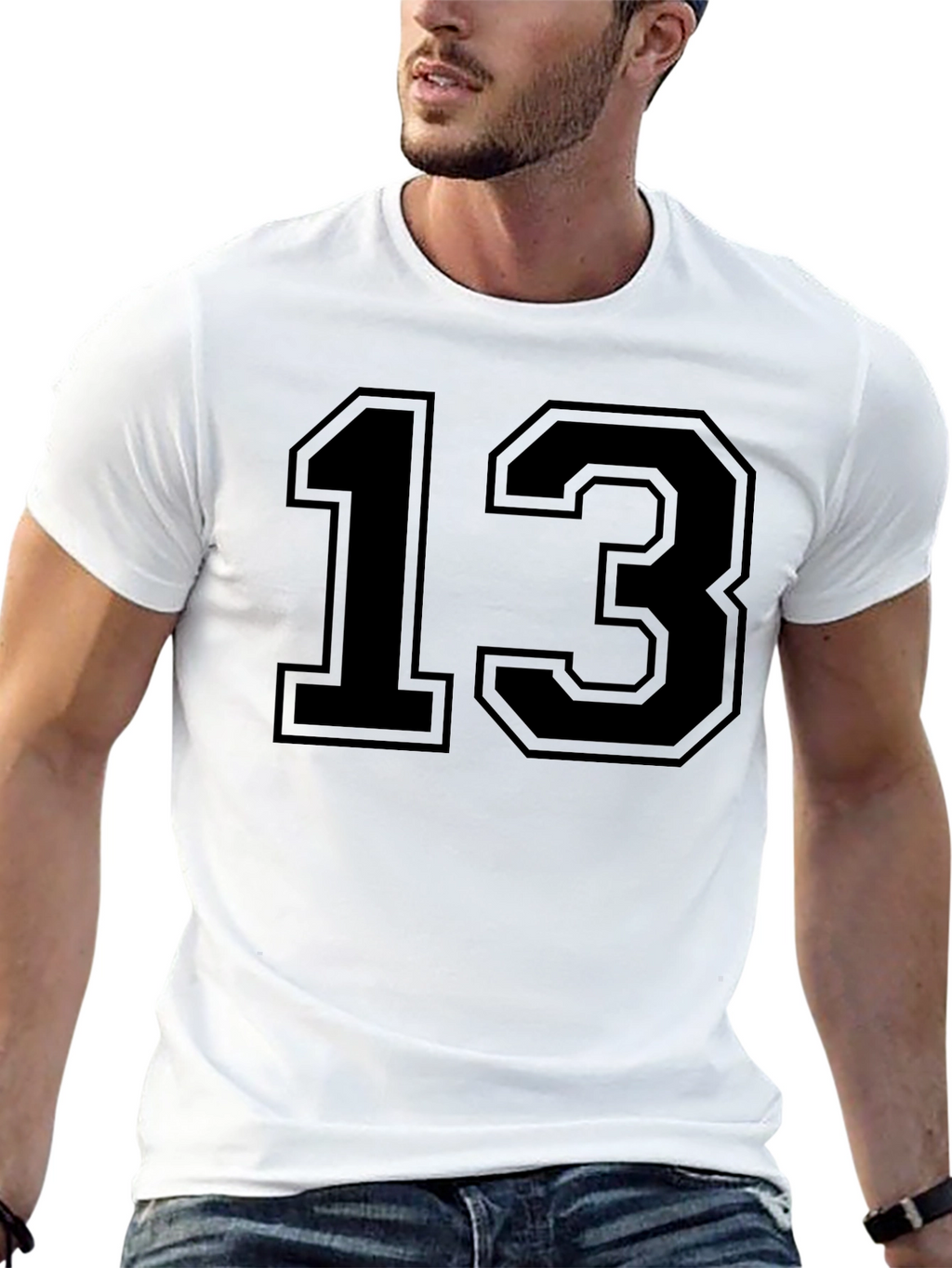 Lucky Number 13 Graphic Tee - Black