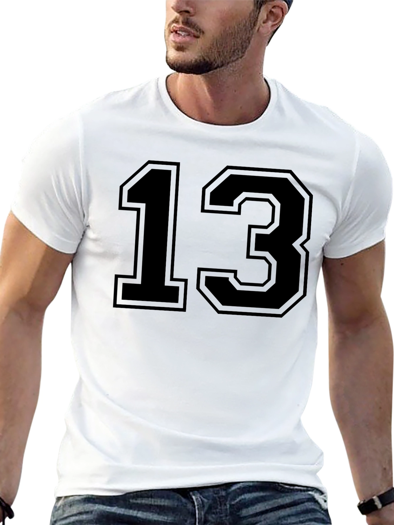 Lucky Number 13 Graphic Tee - Black