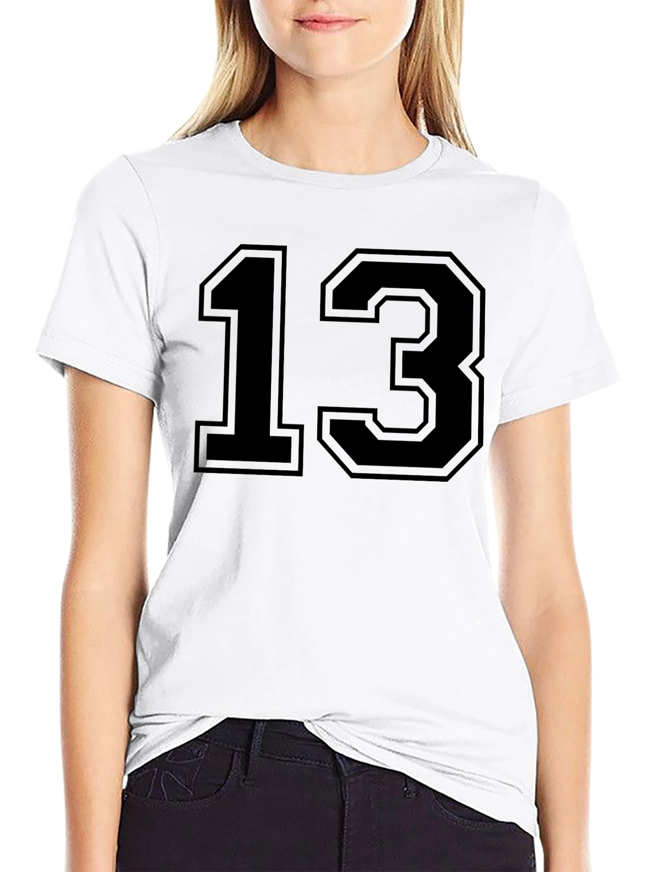 Lucky Number 13 Graphic Tee - Black