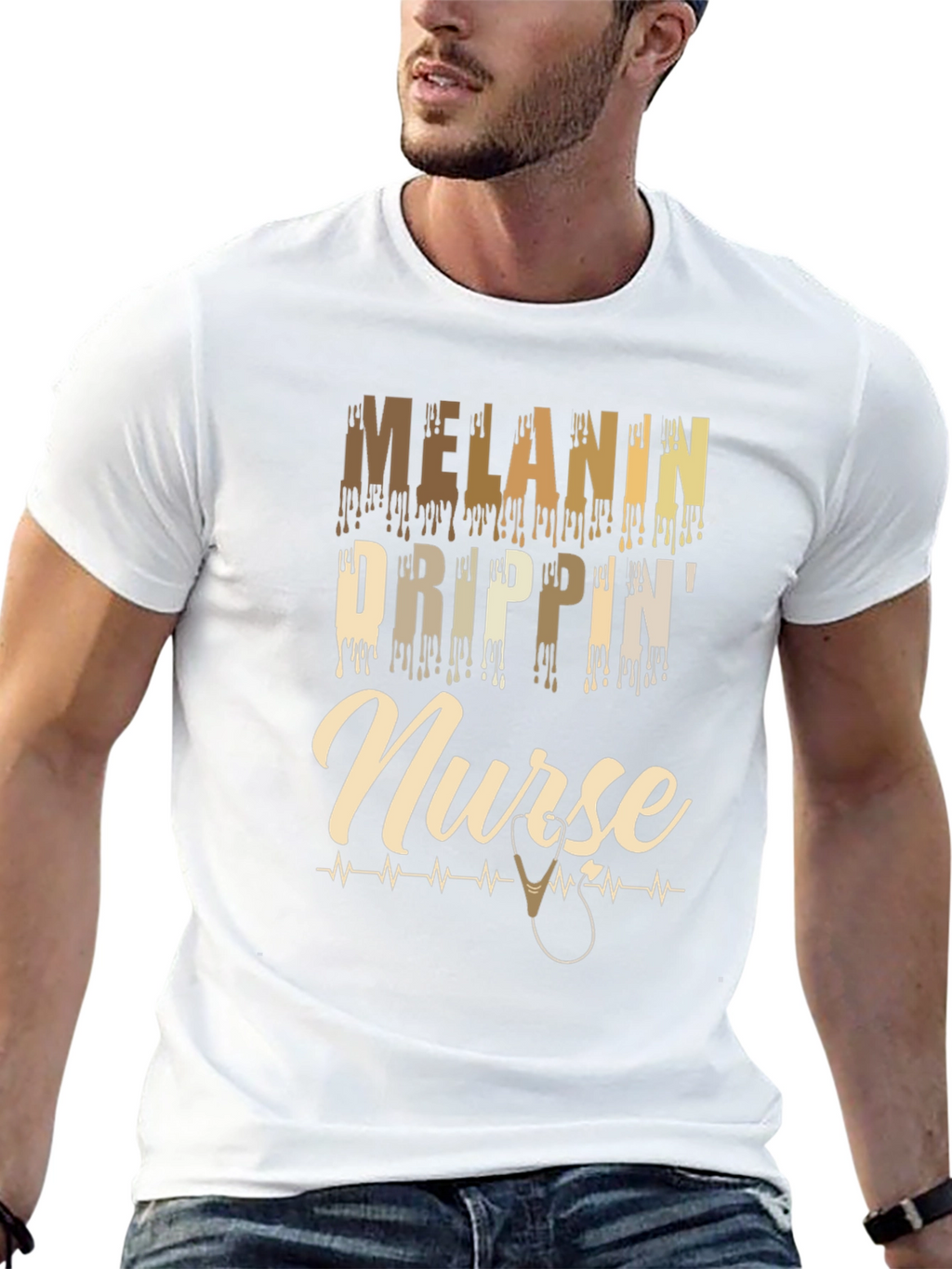 Melanin Drippin Nurse T-Shirt