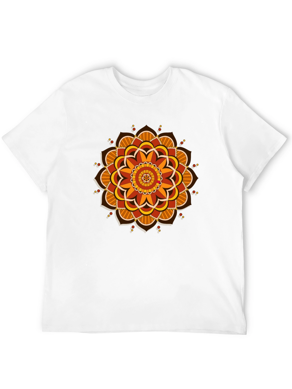 Mandala Graphic Tee - Black Cotton Blend