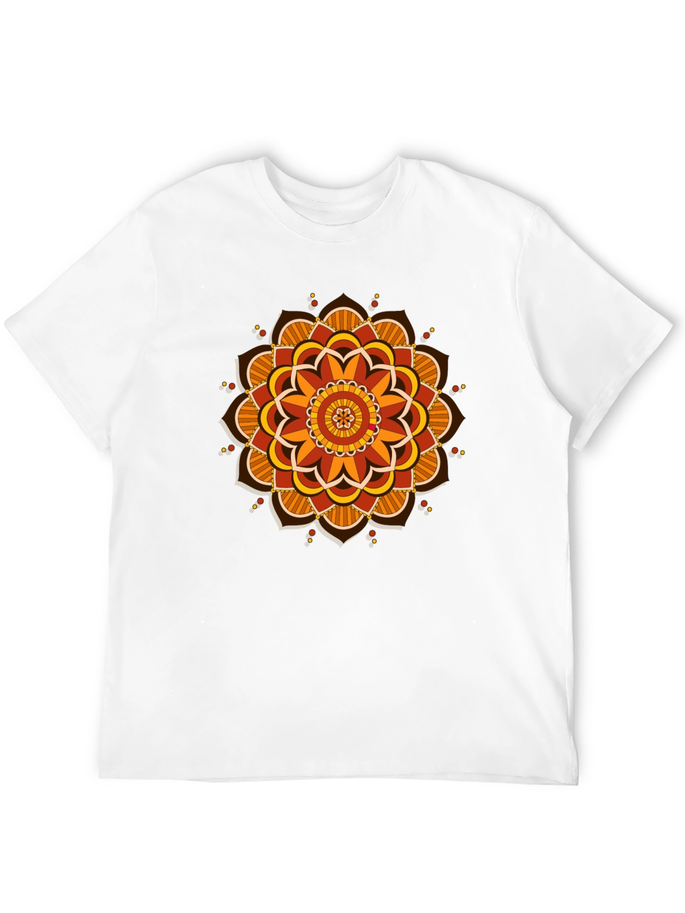 Mandala Graphic Tee - Black Cotton Blend
