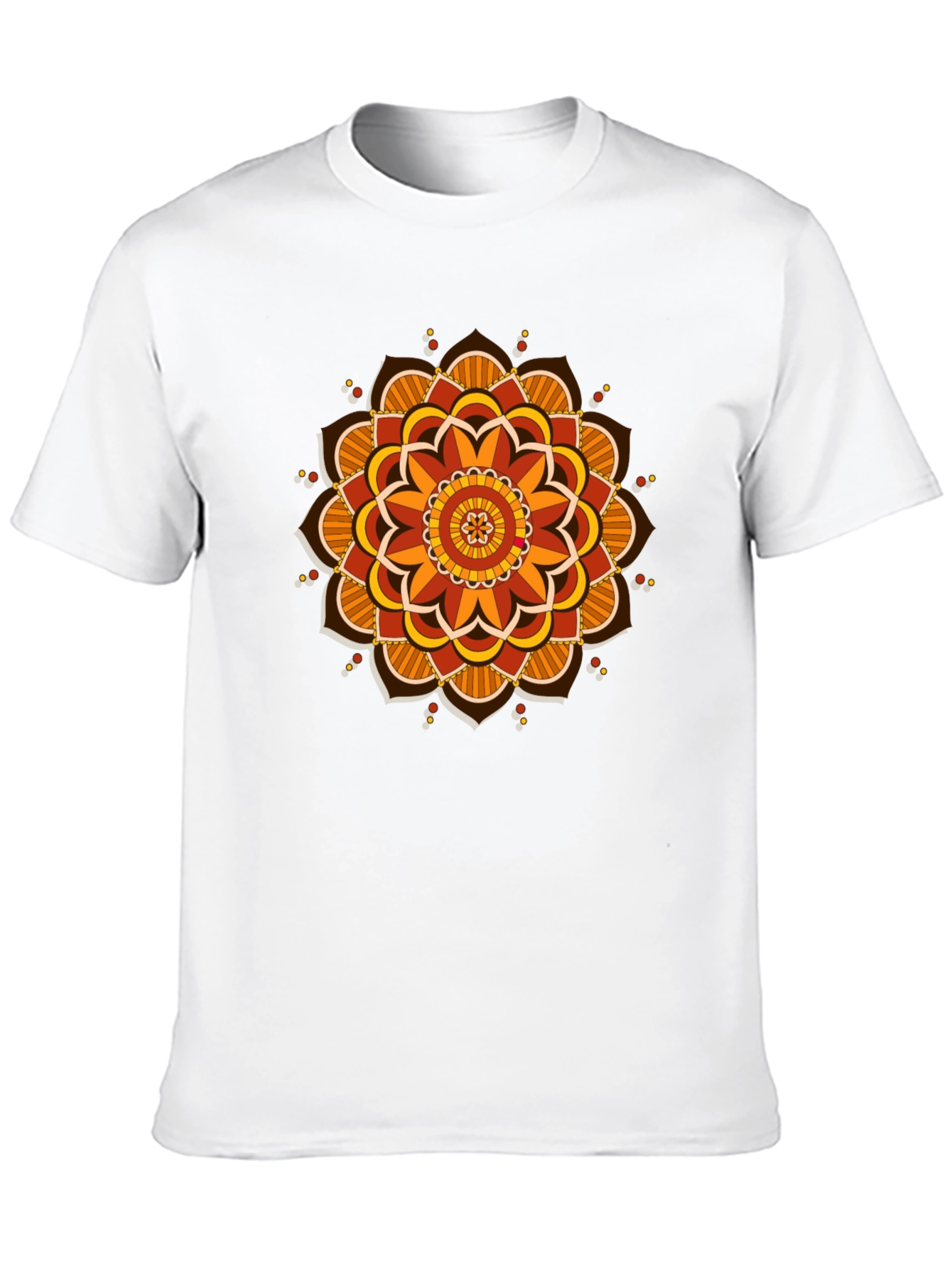 Mandala Graphic Tee - Black Cotton Blend