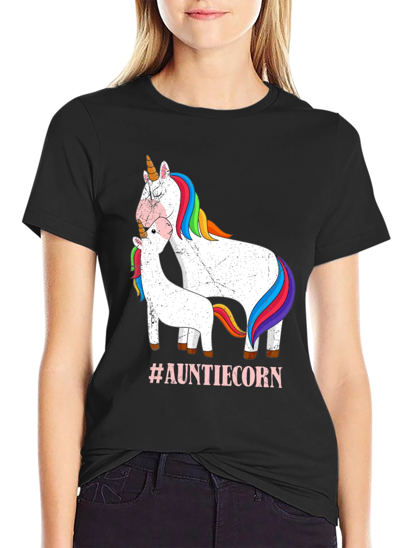 Auntiecorn T-Shirt - Unicorn Aunt Love