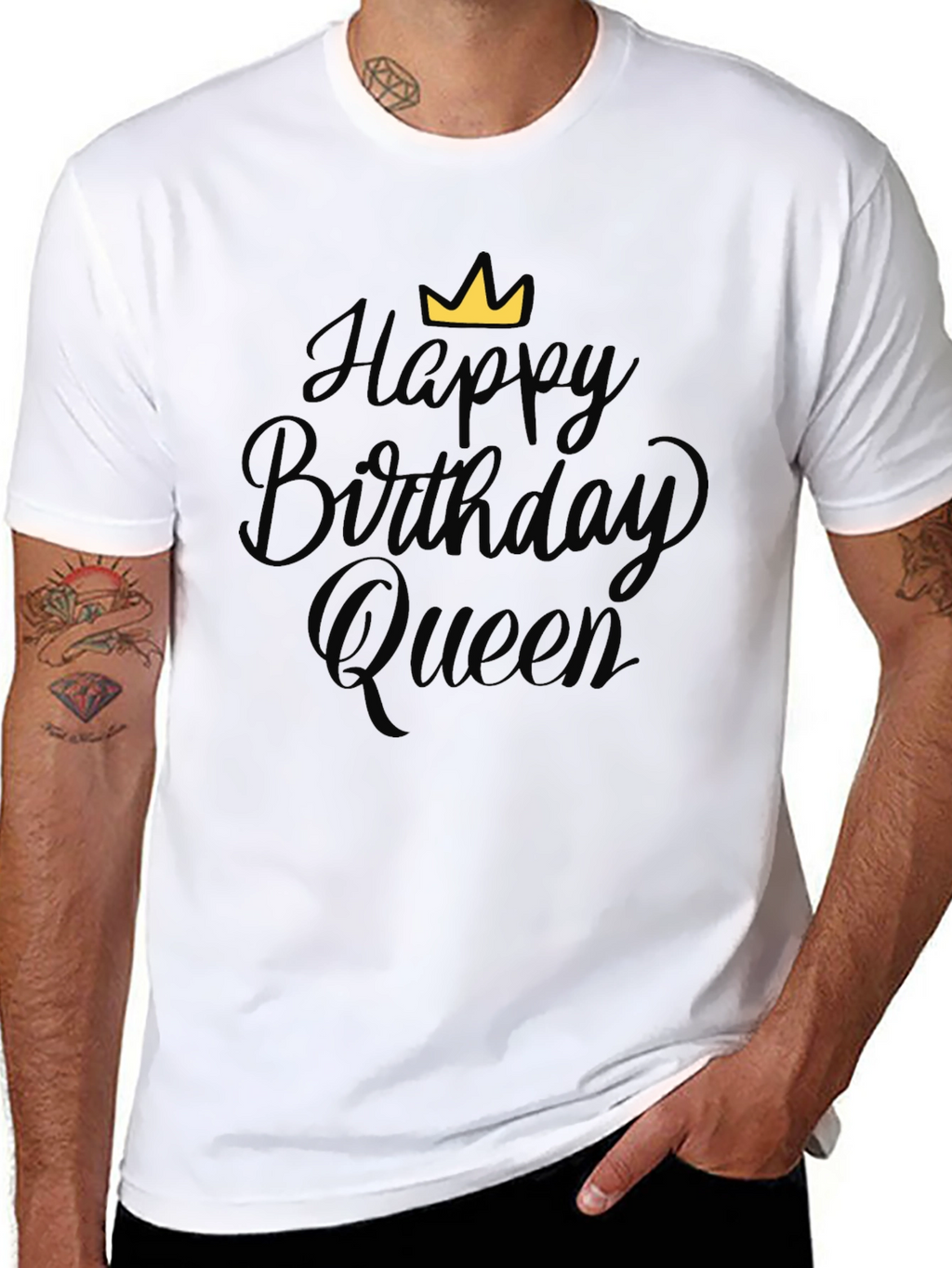 Happy Birthday Queen Black T-Shirt
