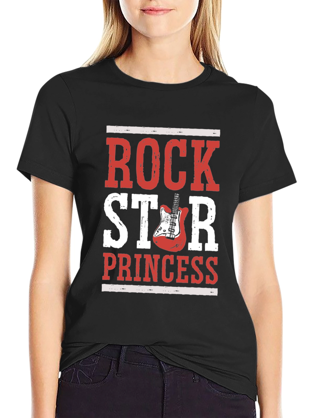Rock Star Princess Graphic T-Shirt - Black