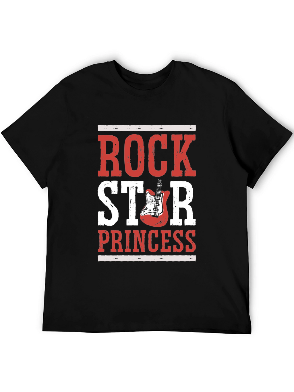 Rock Star Princess Graphic T-Shirt - Black