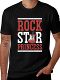 Rock Star Princess Graphic T-Shirt - Black