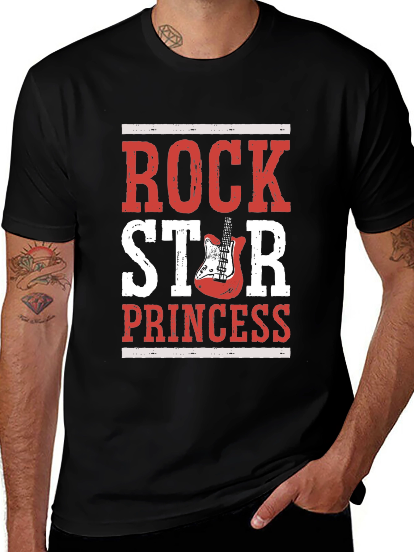 Rock Star Princess Graphic T-Shirt - Black