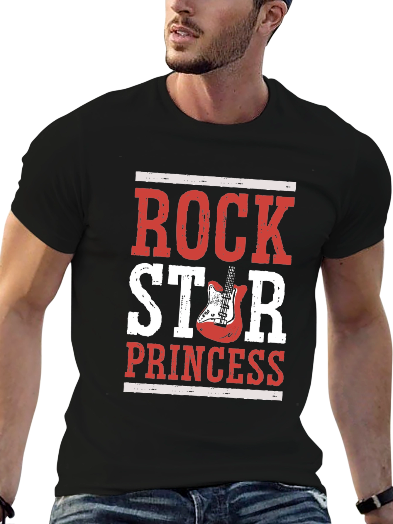Rock Star Princess Graphic T-Shirt - Black