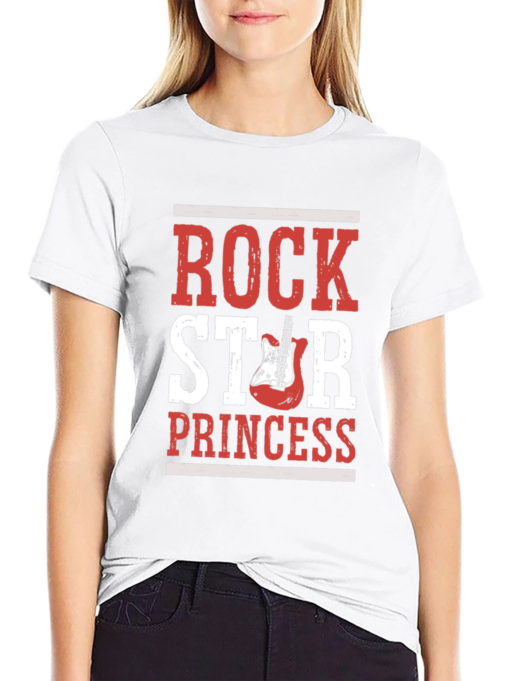 Rock Star Princess Graphic T-Shirt - Black