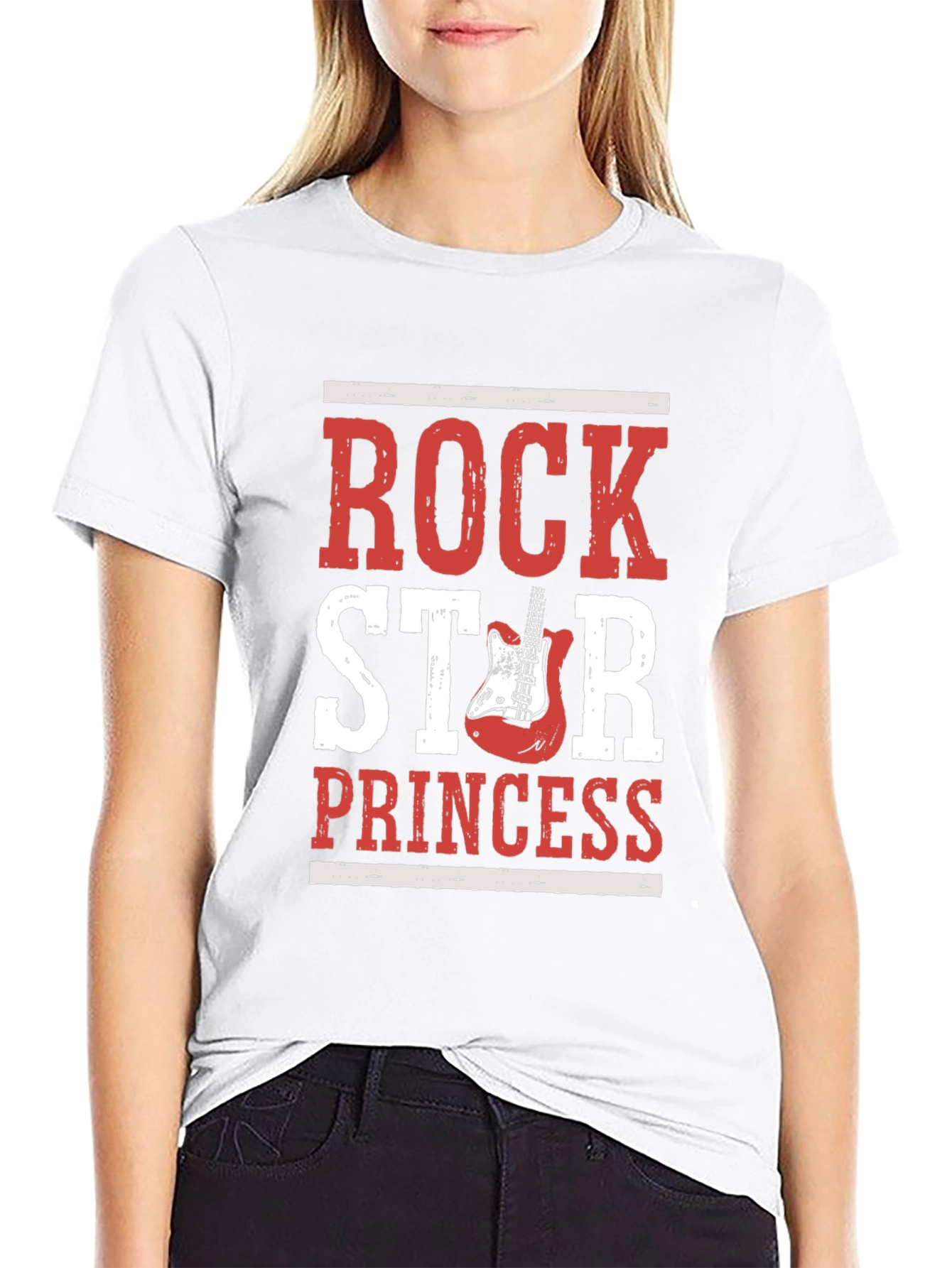 Rock Star Princess Graphic T-Shirt - Black