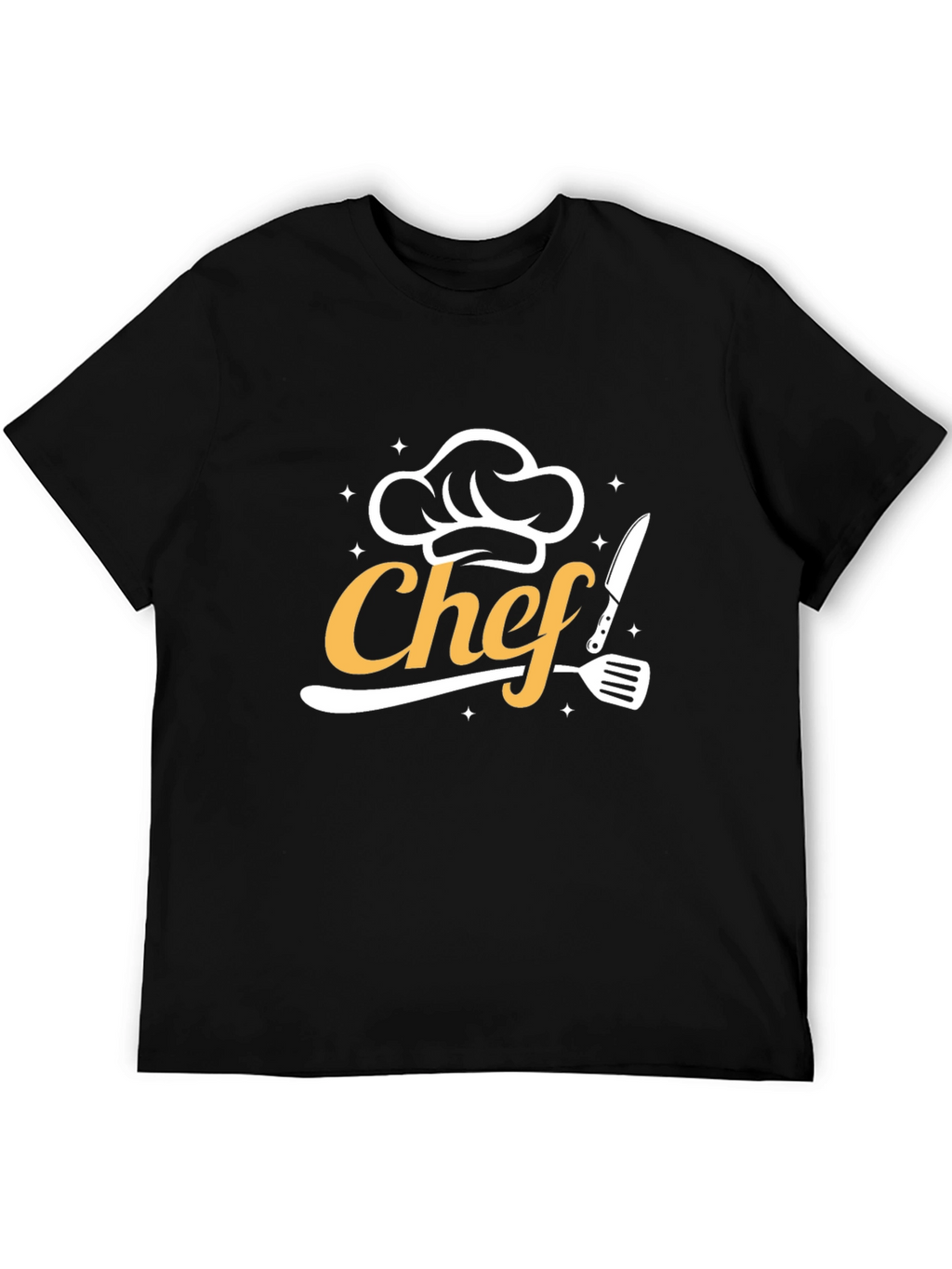 Chef Graphic T-Shirt - Black Cotton Blend Tee