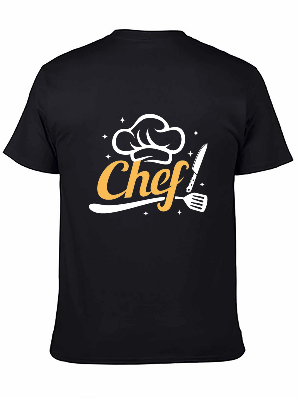 Chef Graphic T-Shirt - Black Cotton Blend Tee