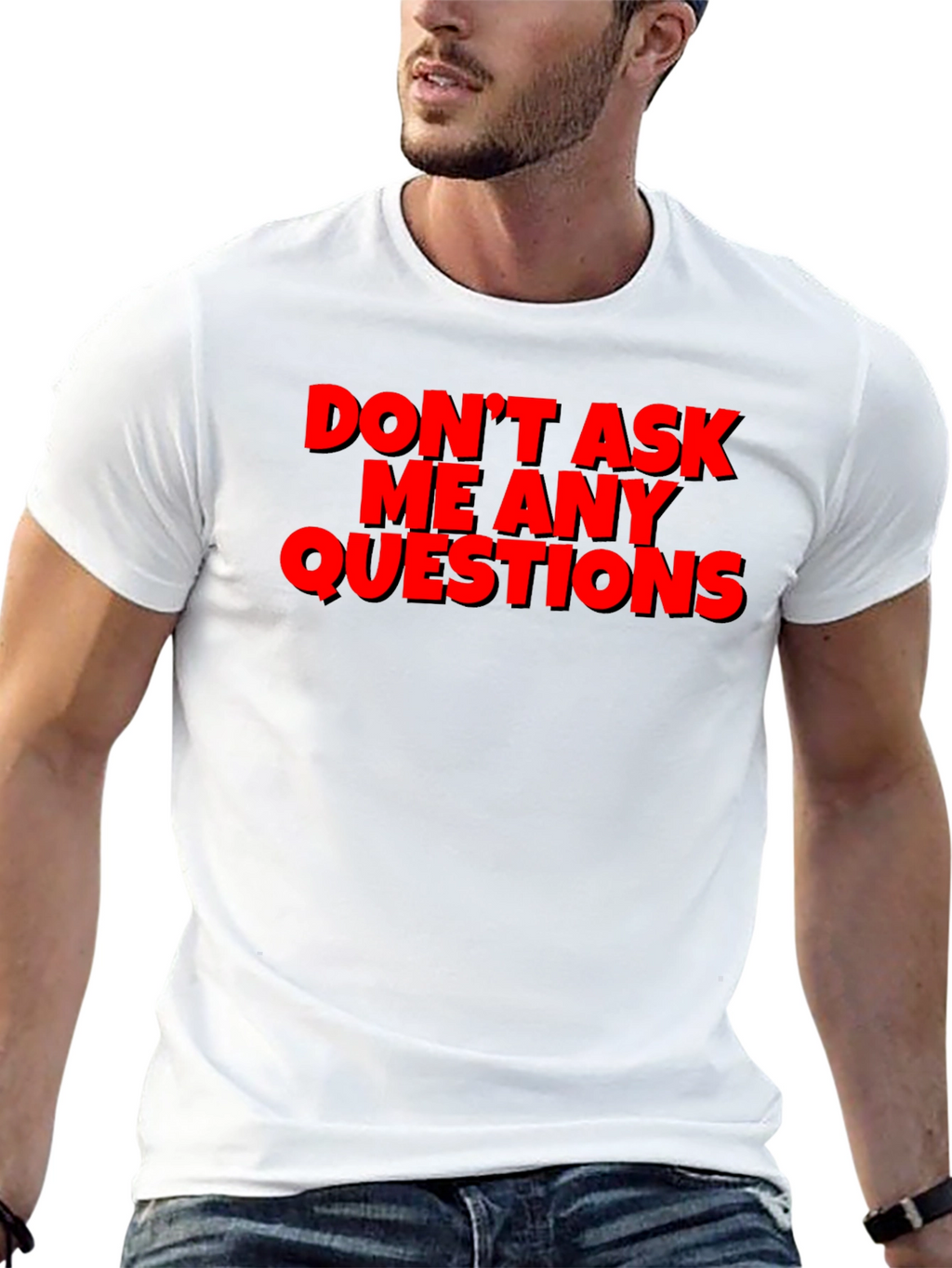 Dont Ask Questions Graphic Tee - Black