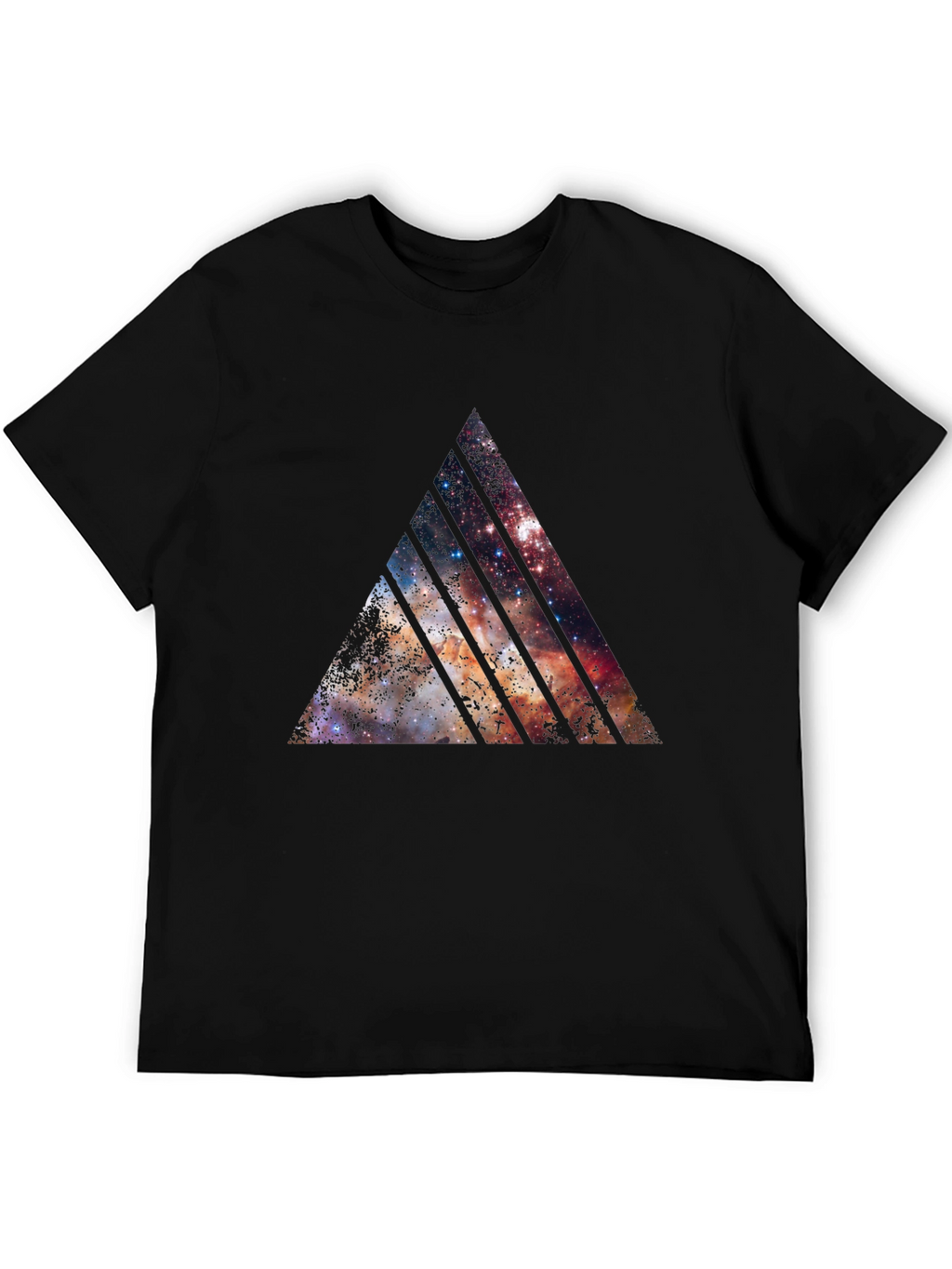 Galaxy Triangle Graphic Black T-Shirt