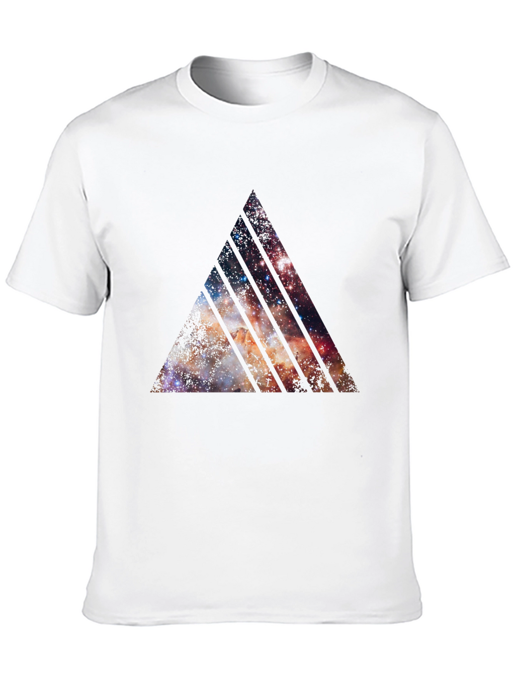 Galaxy Triangle Graphic Black T-Shirt