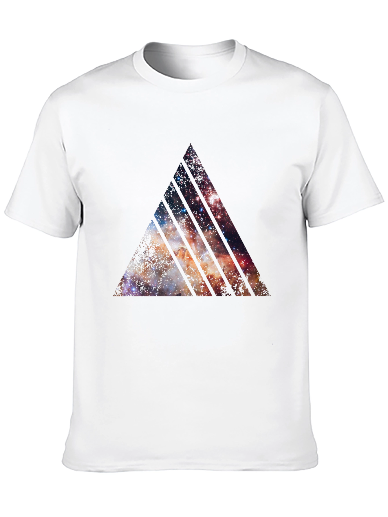 Galaxy Triangle Graphic Black T-Shirt