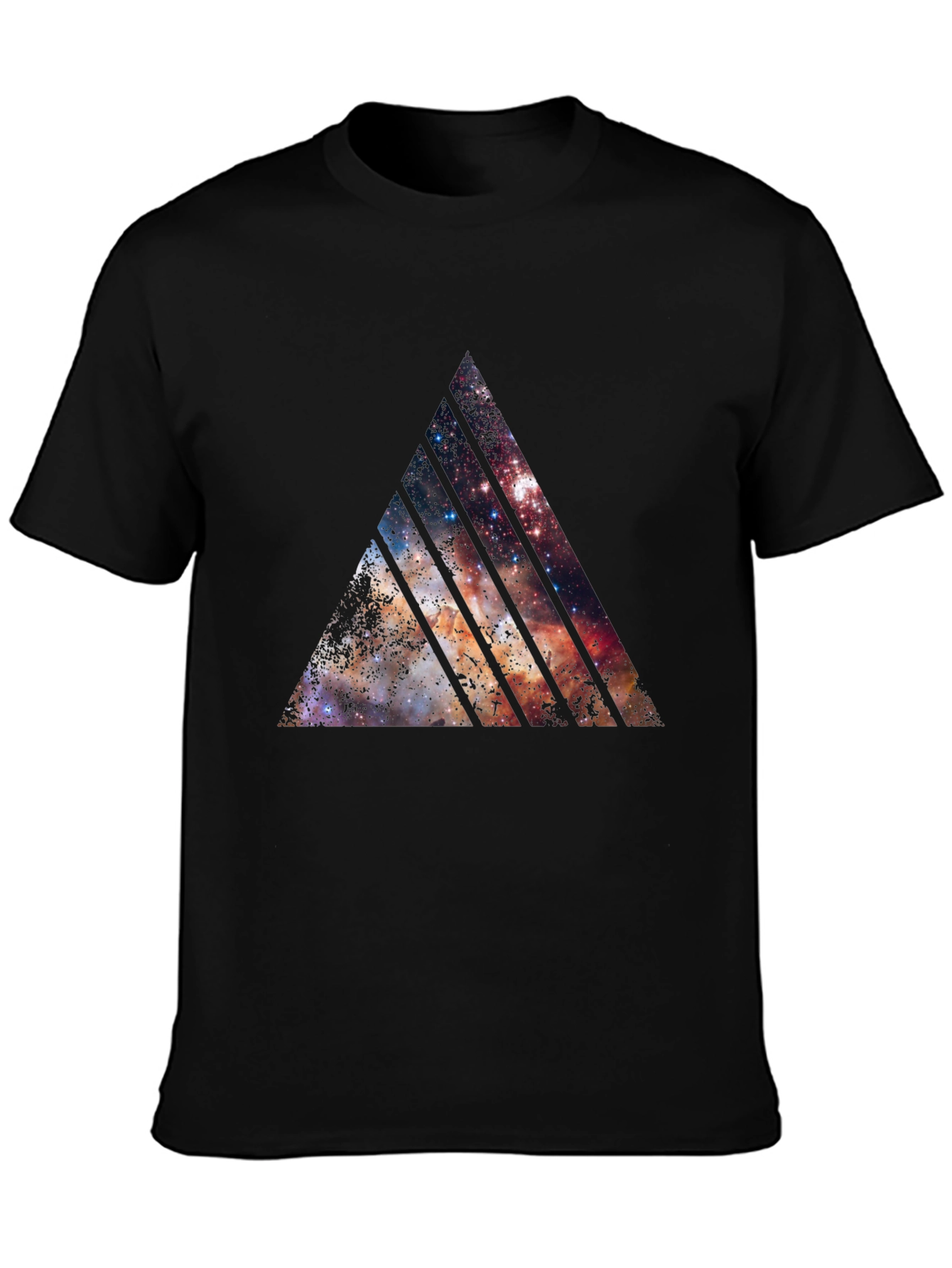 Galaxy Triangle Graphic Black T-Shirt