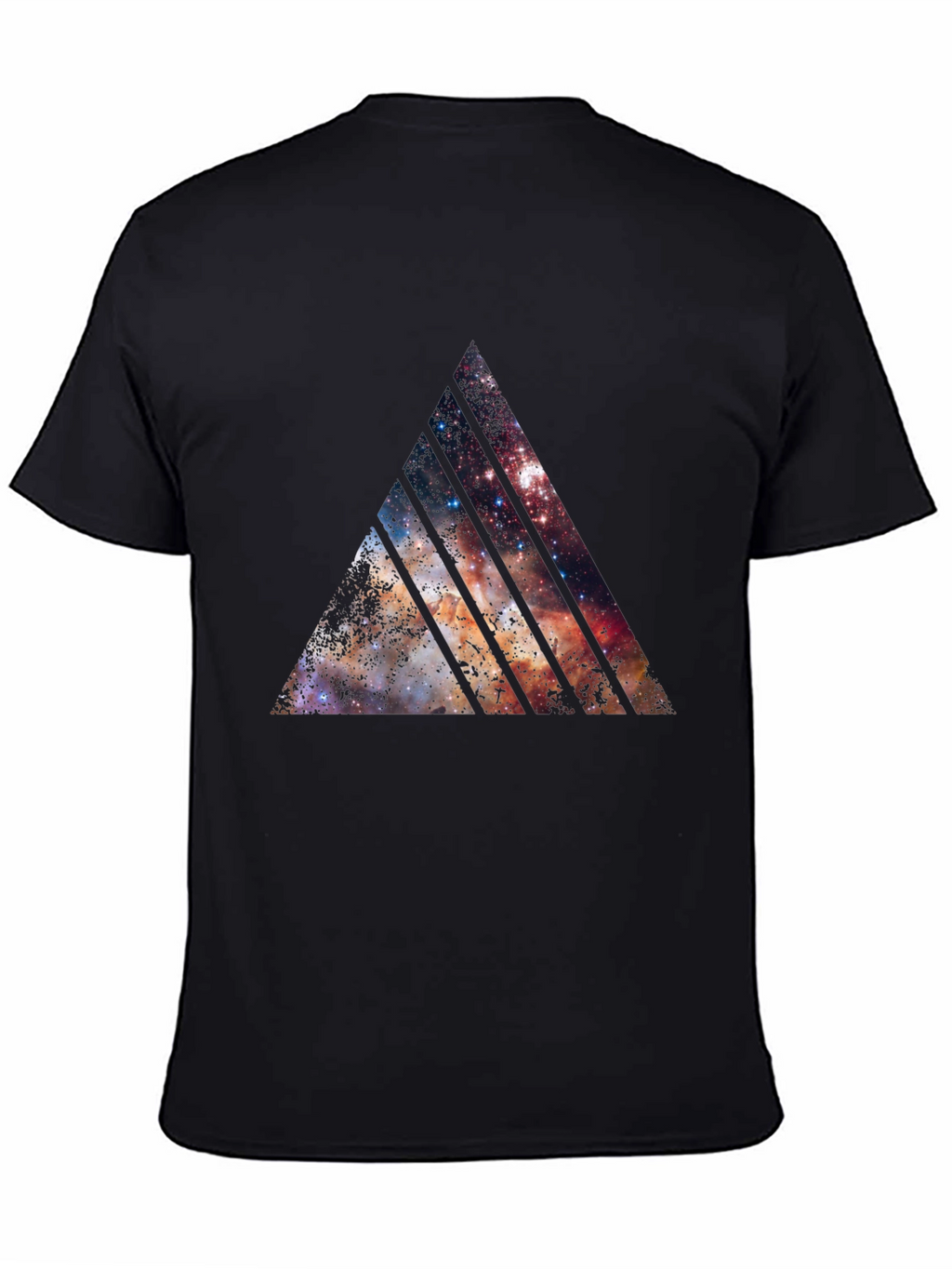 Galaxy Triangle Graphic Black T-Shirt