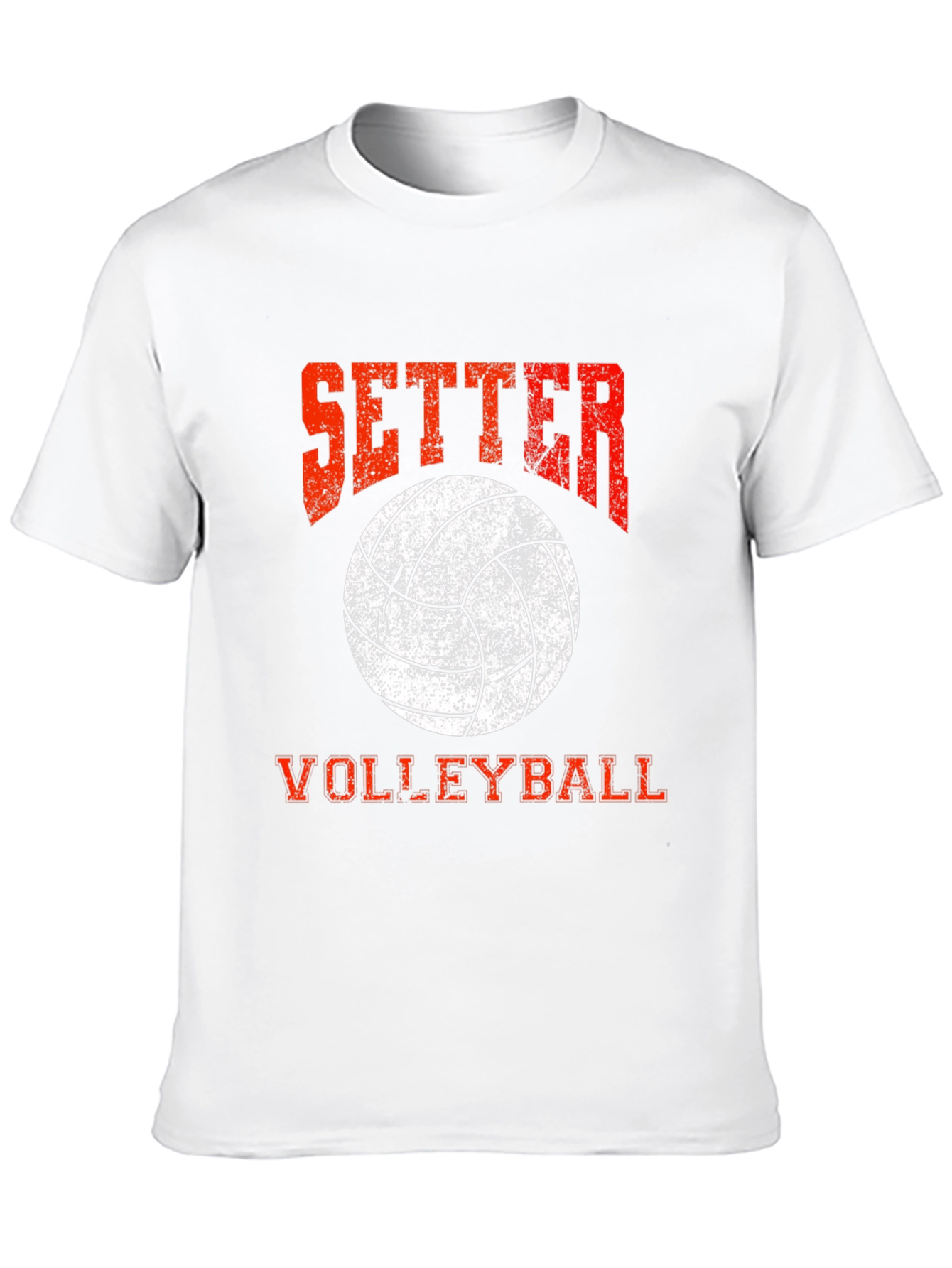 Setter Volleyball Graphic Tee - Grunge Design