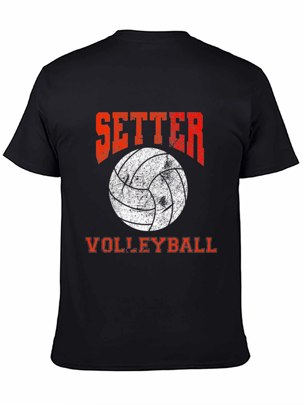 Setter Volleyball Graphic Tee - Grunge Design
